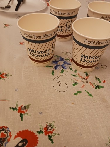Mister Donut coffee cups Vintage 5 total - Picture 3 of 3