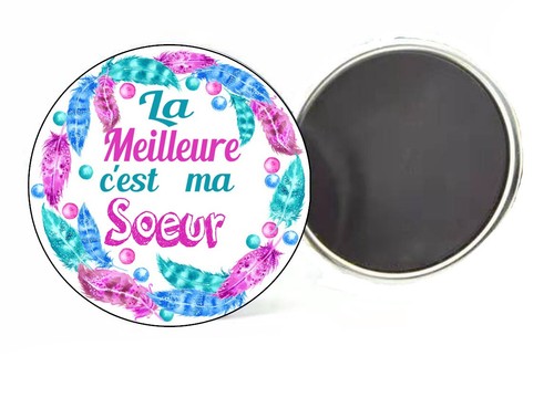 Magnet copine - 50 mm - idée de cadeau copine - choix de l'image - Un grand marché
