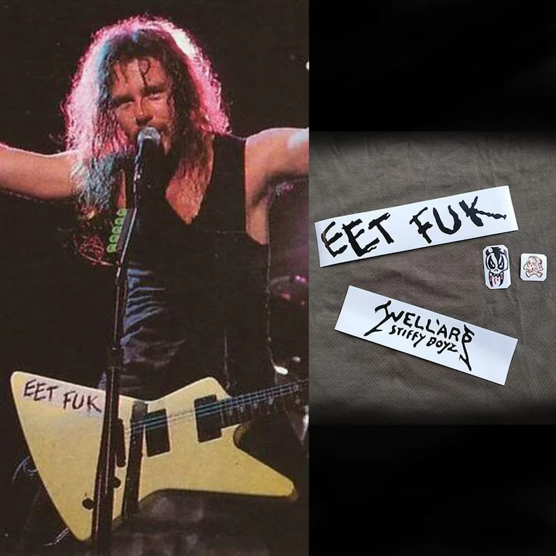 Pegatinas de guitarra James Hetfield EET FUK Well’ard Stiffy Boyz ESP Explorer MX220 Foto 2 de 4