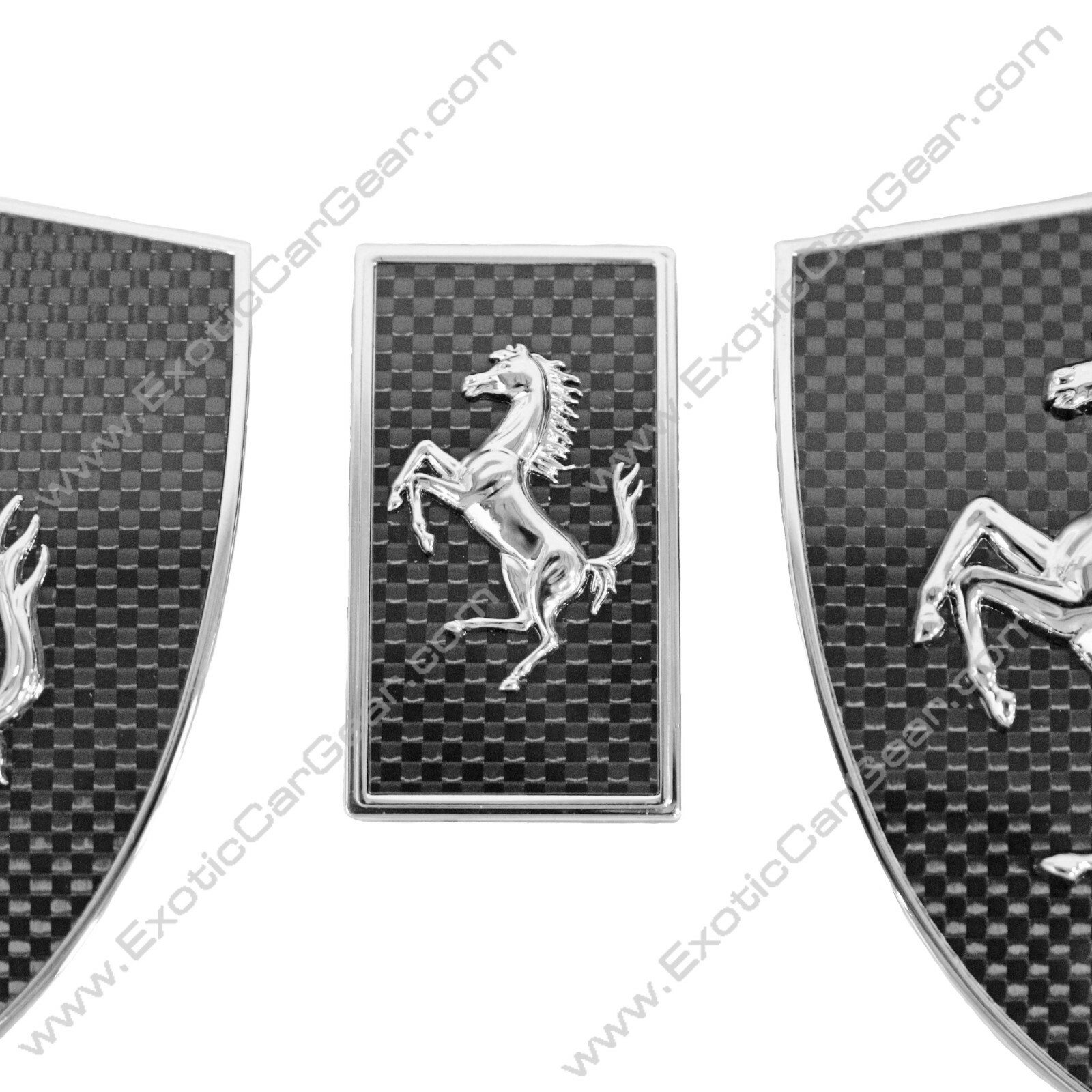 Ferrari Replica Scuderia Carbon Fiber Fender Shields Set of 3