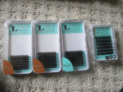 4 LBLA Cashmere Mink Lash Sampler/ Favorite ~~ (3 Partials/ 1 New)  Brown/ Black