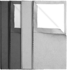 4Pcs Silver Polishing Cloth, Jewelry Cleaner Double-Sided Gray