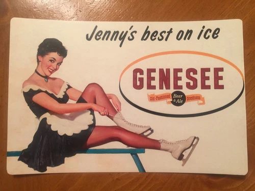 Tin Sign Vintage Genesee Beer And Ale Jenny's Best On Ice