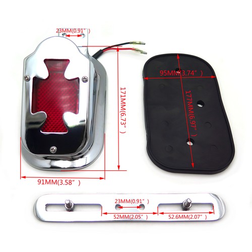 Maltese Cross Tail Light for Harley Tail Light Iron Cross Brake Light
