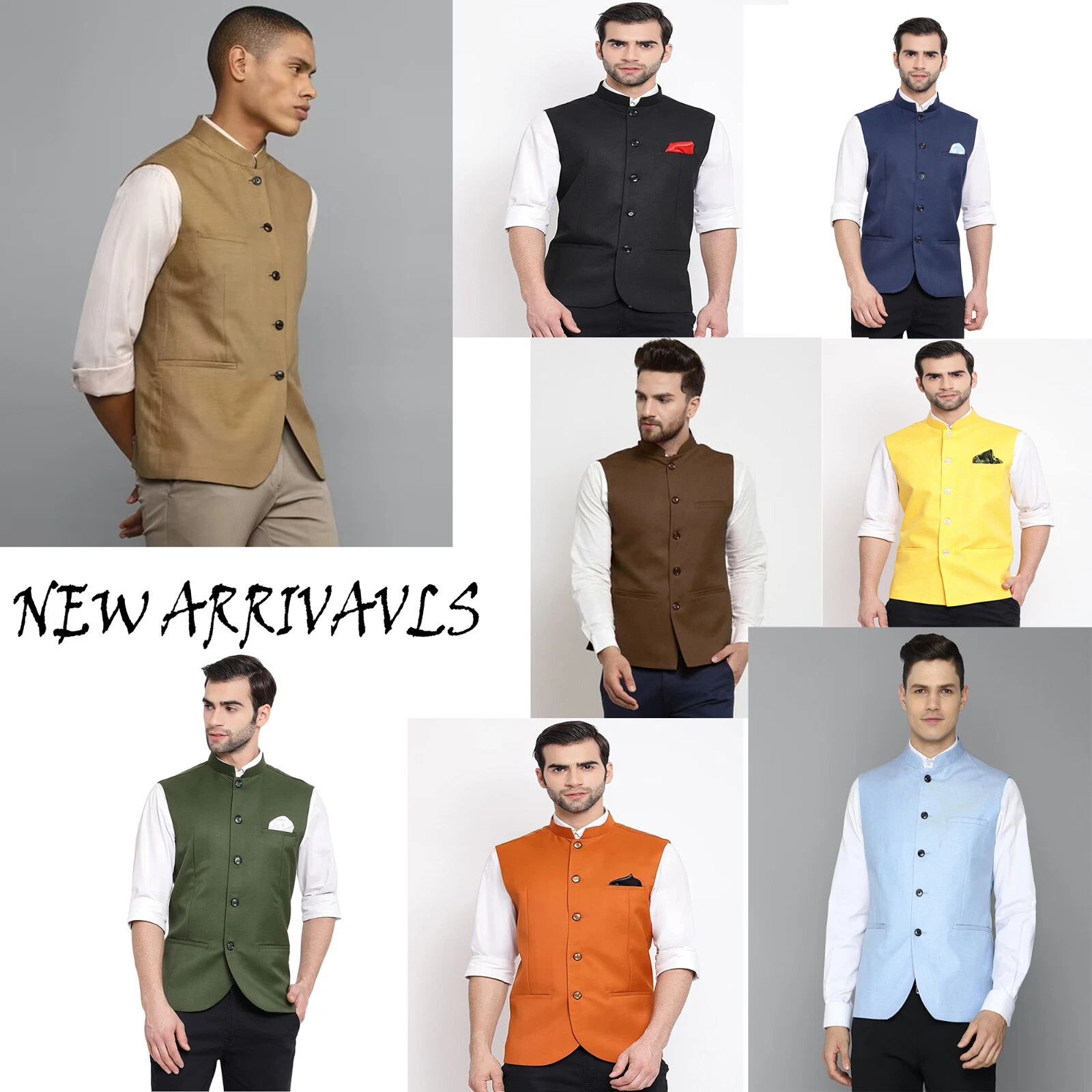 Indian Solid Jacket Festival Wear Nehru Jacket, Partywear, Occasion Wear