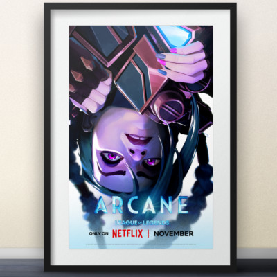 Jinx Arcane Poster 11x17'' - League Of Legends gaming videogames netflix
