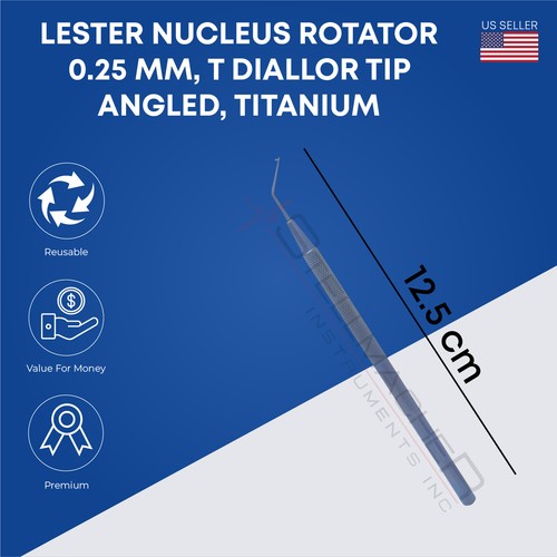 Lester, rotador Nucleus, 0,25 mm, punta de marcador en T, ángulo, longitud total 12,5 cm - Imagen 2 de 3