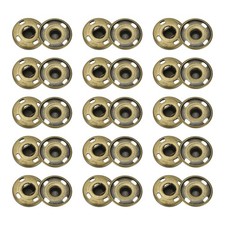 50 juegos de botones de presión para coser, 17mm para metal (bronce)