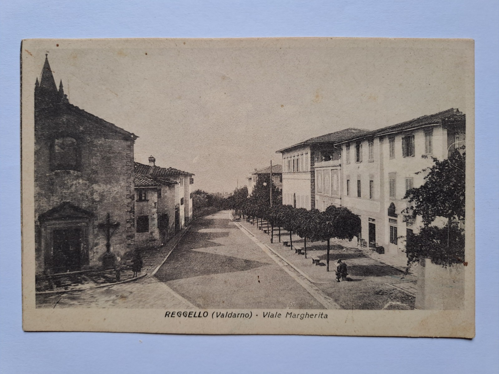 REGGELLO Valdarno Firenze Viale Margherita cartolina fp viaggiata nel 1927