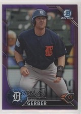 2016 Bowman Draft Chrome Top Prospects Purple Refractor 180/250 Mike Gerber 4h5