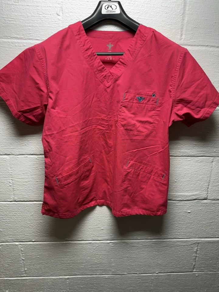 Lot of 3  Womens Medical (Sb / crocs / Med Co)  Scrub Tops Sz Xl - Image 2 of 4