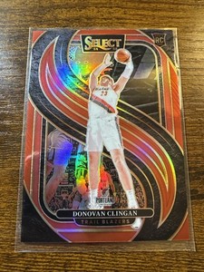 2024-25 Panini Select Donovan Clingan RC! Red Prizm #d /199 Color Match
