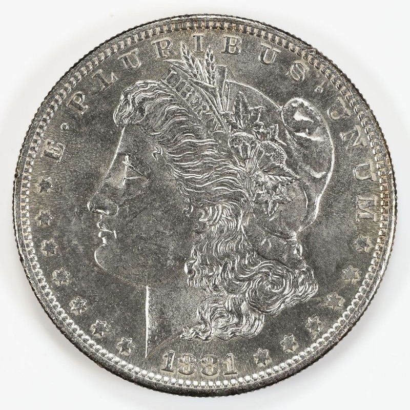 1881-S Morgan Silver Dollar $1 AU San Francisco Mint 