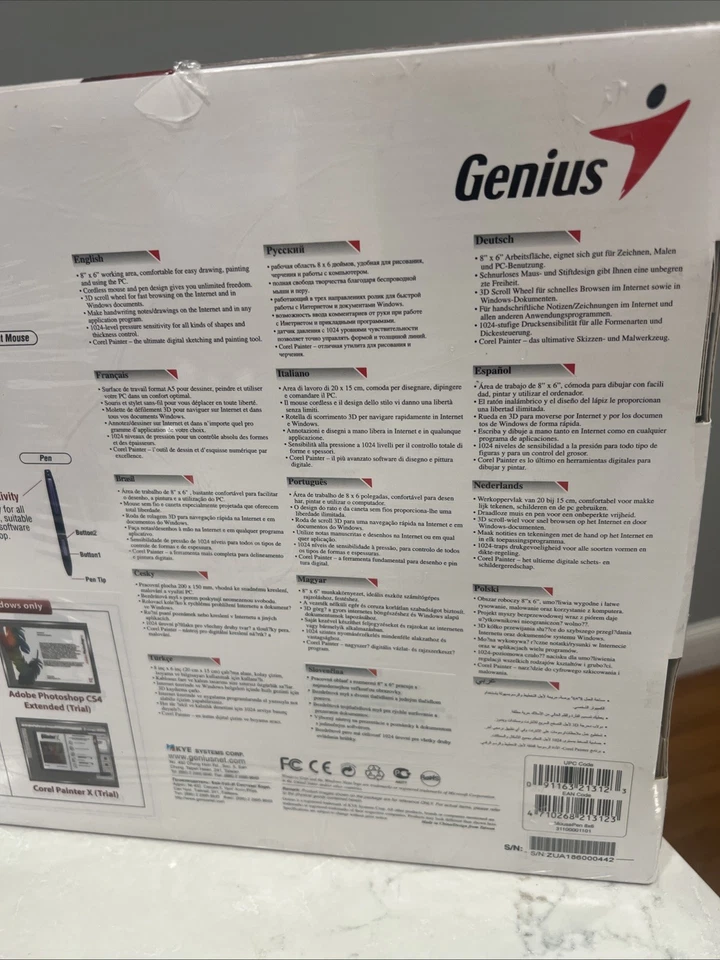 Genius MousePen 8x6-Inch Graphic Tablet W/Cordless Wheel Mouse Windows 7 Mac - Image 4 of 4