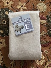Linen look table cloth, Microfiber, 60''- 84'' Taupe