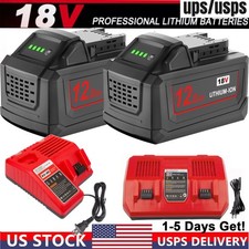 Dual Charger For Milwaukee for M18 12Ah Battery Extended Lithium 18V 48-11-1880