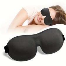 3D Contoured Sleep Mask 100 Light Blocking Eye Mask Ultra-Soft Skin-Friendly Ma