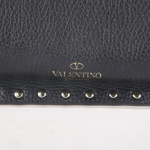 Valentino Black Leather Rockstud Clutch 16801563