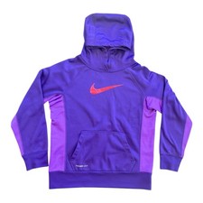 Nike Performance Therma Fit Purple Hoodie Sweatshirt Girls Lg 10-12 Athleisure