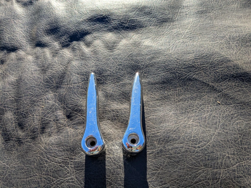  MG Midget Austin Healey Sprite 原装室内门镀铬把手套装 — 第 3/4 张图片