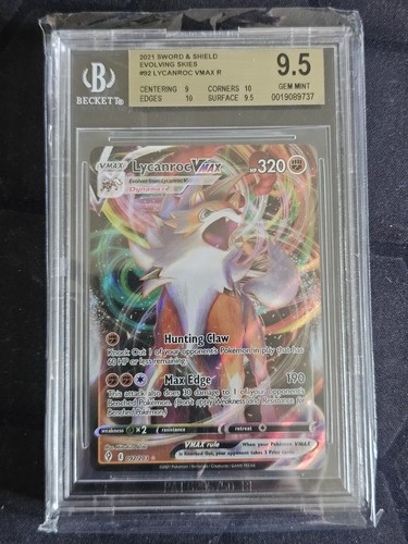 Lycanroc VMAX graded BGS 9.5 for sale on eBay