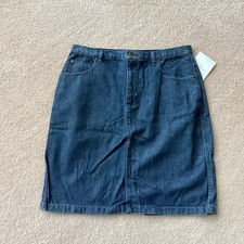 NWT LIZ CLAIBORNE WOMANS DENIM JEAN SKIRT,12, FIVE POCKETS, COTTON, ZIP FLY