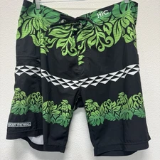 Hawaiian Island Creations HIC Mens Size 42 Green Board Shorts Swim Trunks