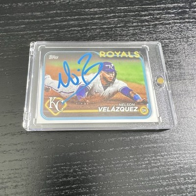 2024 Topps Update Series #US67 Signed Nelson Velazquez IP Auto Royals