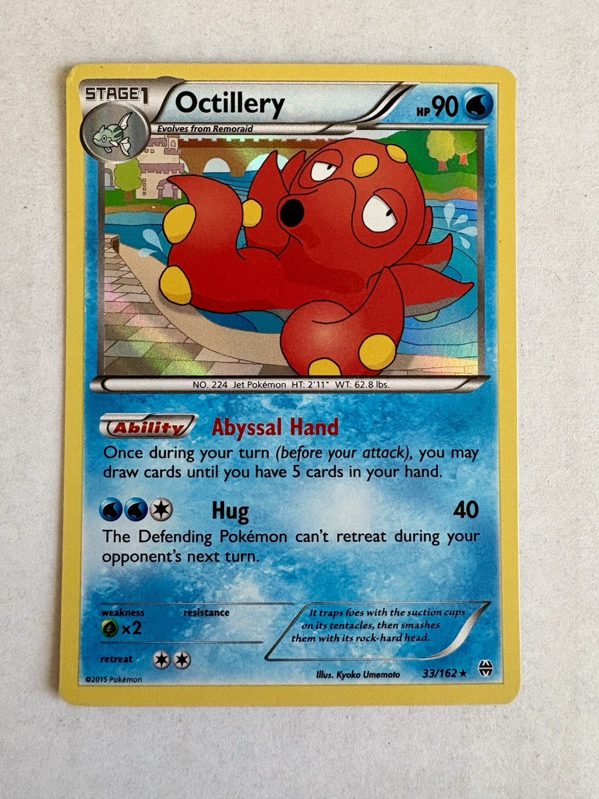 Octillery 33/162 Holo Rare Pokémon XY Breakthrough Near Mint NM
