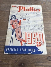 1950 PHILADELPHIA PHILLIES Yearbook RICHIE ASHBURN Robin ROBERTS Damaged