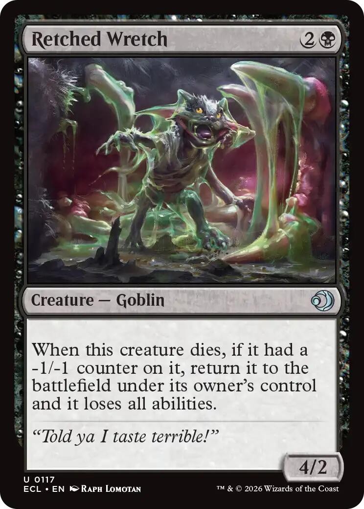 Retched Wretch ECL 117 MTG Lorwyn Eclipsed Uncommon EN NM