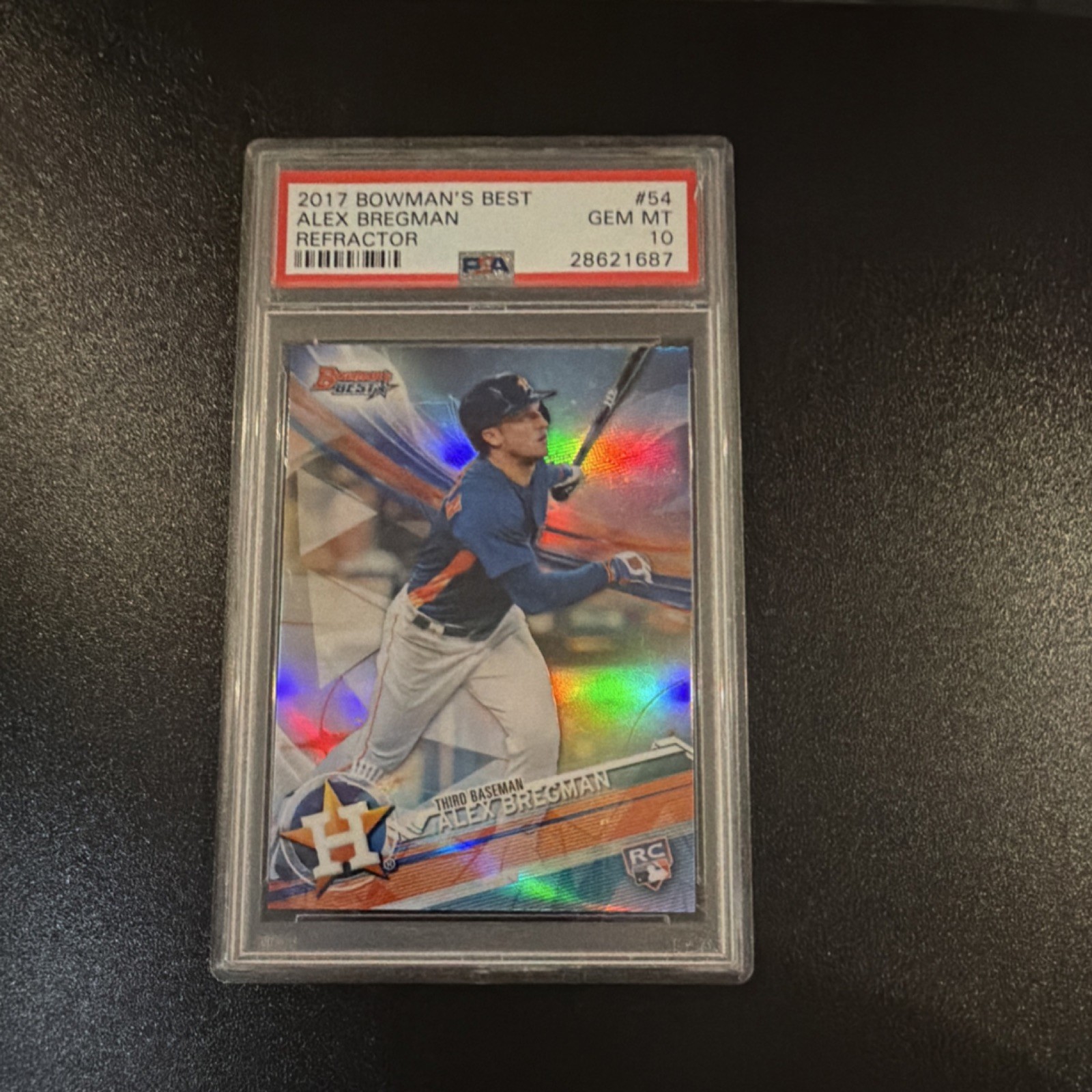 2017 Bowman's Best Alex Bregman #54 Refractor Rookie PSA 10 Houston Astros