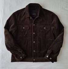 Massimo Dutti Men's Corduroy Lined Trucker Jacket (Medium), Excellent Condition