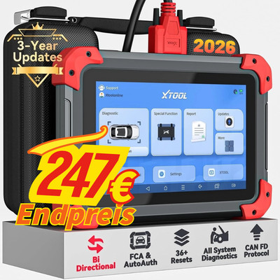 XTOOL D7 KFZ Bidirektionaler OBD2 Diagnosegerät Scanner ALLE System ECU Coding