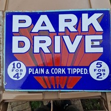 Vintage Enamel SIGN PARK DRIVE (Reduced Price)