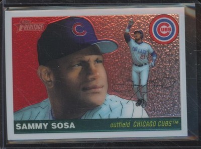 2004 Topps Heritage Chrome SAMMY SOSA /1955 Chicago Cubs #THC1 MLB Baseball BIN9