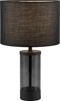 Trio Leuchten Tischleuchte Grazia E14, Schwarz, Metall/Glas Lampen
