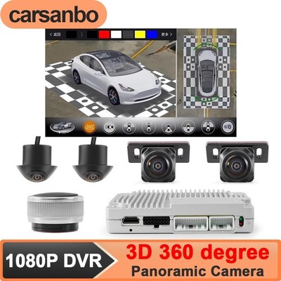 360° Around View Camera System Dashcam for Sedan Car with 4 Night Vision Cameras