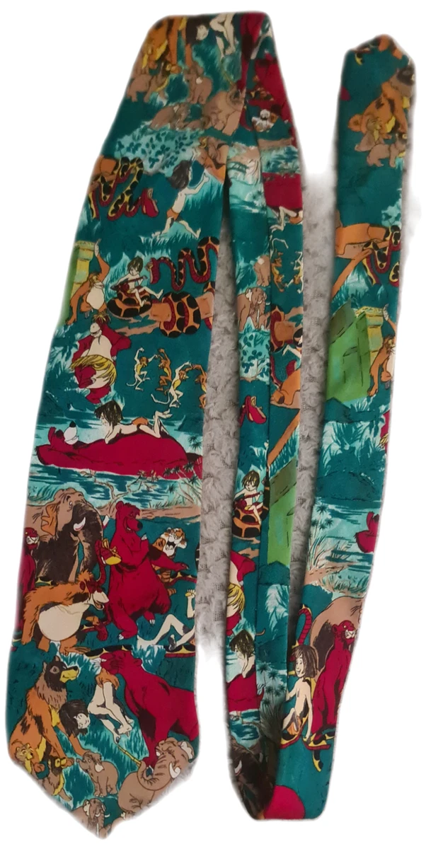Jungle Book Silk Neck Tie : Disney, Made In Italy - Mowgli Baloo Bagheera Kaa