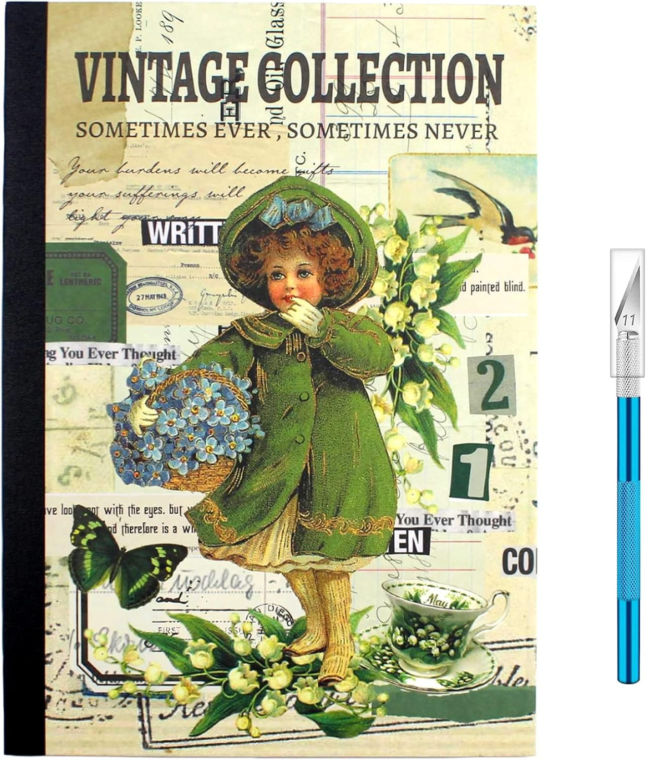Vintage Scrapbooking Sticker Book for Adults - 800+ Washi Jo