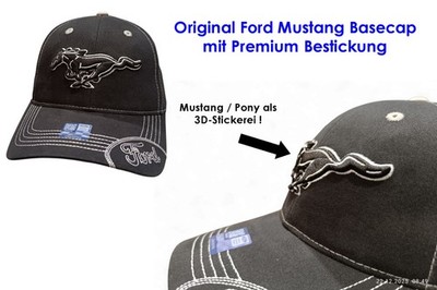 Original Ford Mustang Cap, Basecap mit 3D Stickerei, 2026, Kappe, Mütze, US-Car