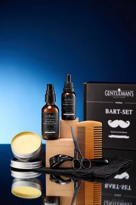 GENTLEMANS-SELECTION Gentleman's Selection BART-SET 7-teilig – Bartpflege & Bartwuchs Kit Set NEU!