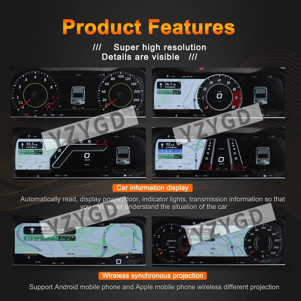 Cuadro de instrumentos digital LCD velocímetro tablero de instrumentos para Volkswagen Golf 7 2013+ Foto 4 de 4