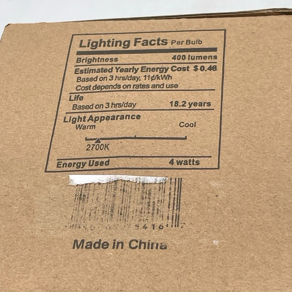 B10 LED Candle Bulb 40W Equivalent 2700K Soft White E12 Dimmable 12PK - Image 3 of 3