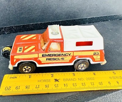 Vintage 1978 Matchbox Super Kings K-65 Emergency Rescue Plymouth