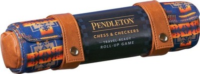 Pendleton Chess & Checkers Set: Travel-Ready Roll-Up Game by Pendleton Woolen Mi