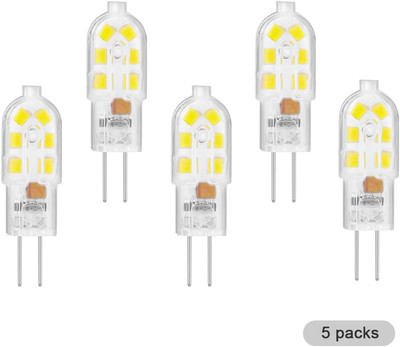 LED G4 Bulb Daylight White 6000K 5 Pack JC Bi Pin 891 Bulb KED AC/DC 12V Led Bul