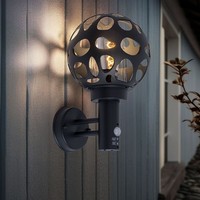 AußEnleuchte Wandlampe Fassadenleuchte Bewegungsmelder Kugel Edelstahl Anthrazit