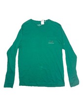 Vineyard Vines Boys XL 18 Green Long Sleeve Whale T-Shirt