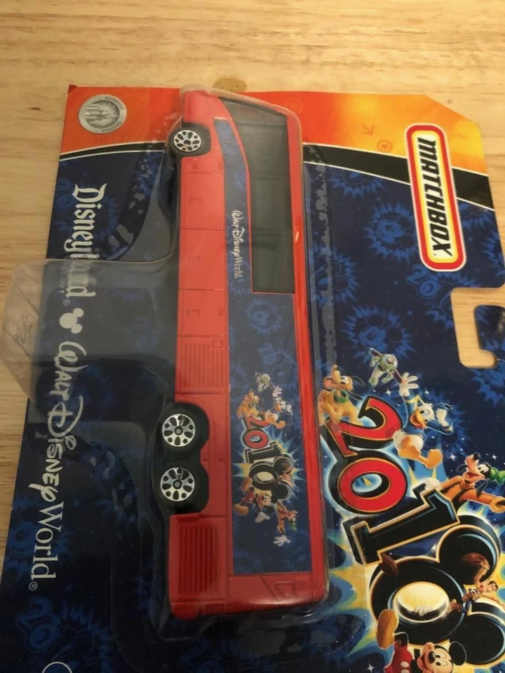 Matchbox Die Cast Mattel 2010 Motor Coach Bus Disney Mickey Mouse Red New - Image 3 of 4